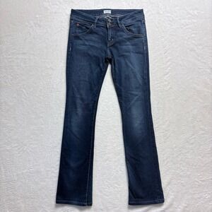 Hudson Jeans Woman 28 Beth Baby Boot Cut Dark Wash‎ Soft Denim Flap Pockets
